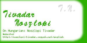 tivadar noszlopi business card